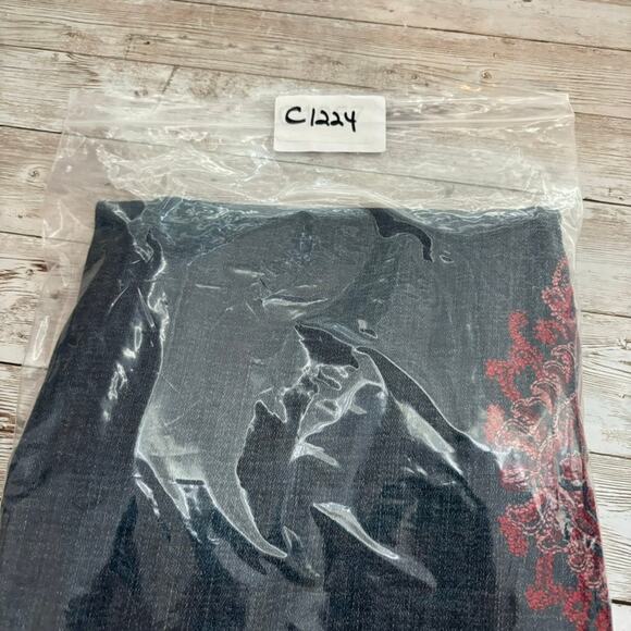 Chicos So Slimming Jeans XS Medallion Embroidered Girlfriend Ankle Pink Red 00R - Picture 12 of 12